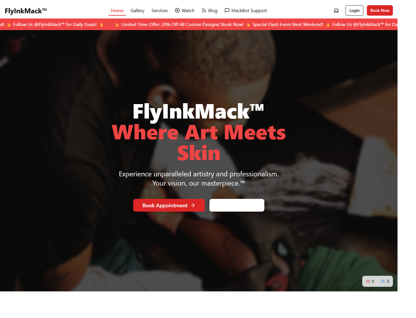 book.flyinkmack.com screenshot
